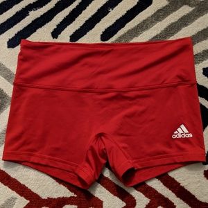ADIDAS RED ATHLETIC SHORTS